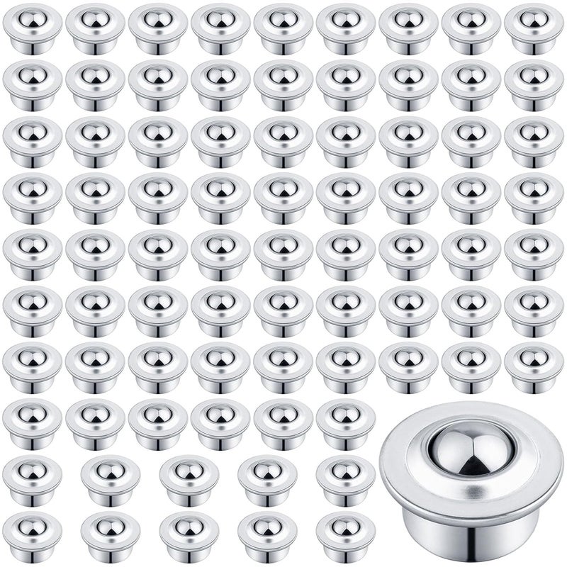 AOKLIT 5/8" Roller Ball Transfer Bearing, 80PCS CY-15H Carbon Steel Ball Bearing Rollers, Ball Transfer Bearing Casters Universal for Conveyor, Transmission, Load Capacity 44lbs - Image 1